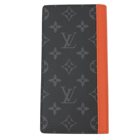 LOUIS VUITTON Portefeuille Brazza Monogram Eclipse Sunrise Orange M25846 - Picture 3 of 5